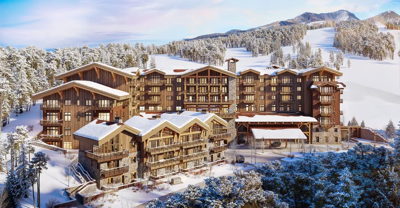 A rendering of the Imperial Hotel and Chalets shows the massive development, which will include 36 hotel rooms, 13 luxury homes ranging in size and over 70,000 square feet of space designated for amenities.
